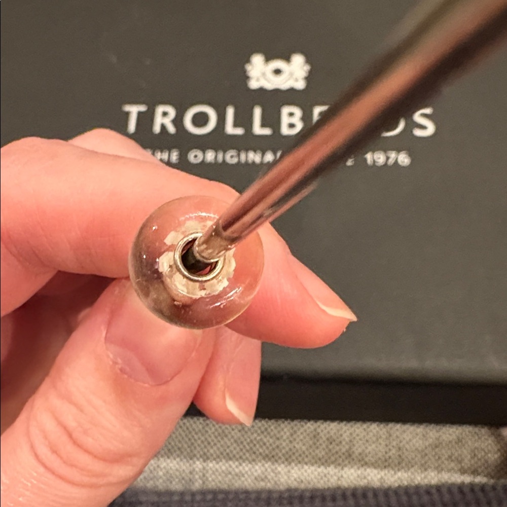Trollbeads White Stripes Bead - Picture 2 of 2